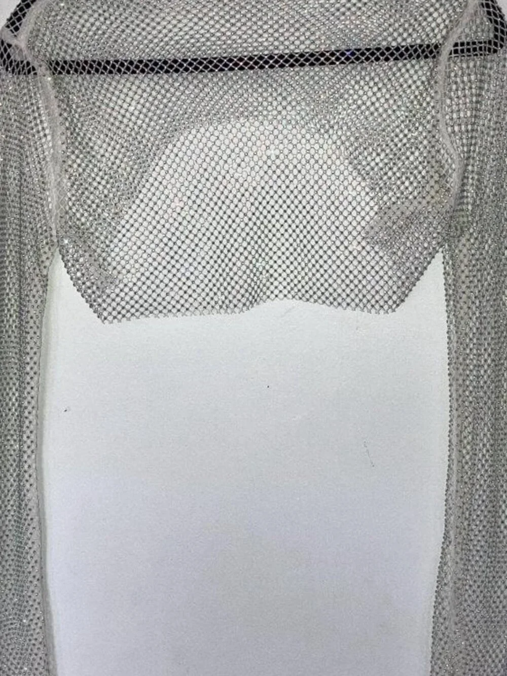 Free People Siren Mesh Bolero sheer fishnet mesh rhinestone sparkle top